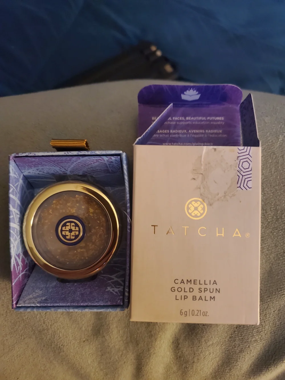 Tatcha Gold-Accented Lip Treatment - Gold Flakes in Clear Balm